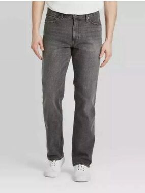 Goodfellow Men's Straight Fit Grey Jeans